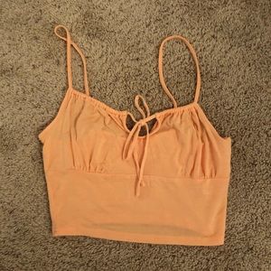 Orange crop top